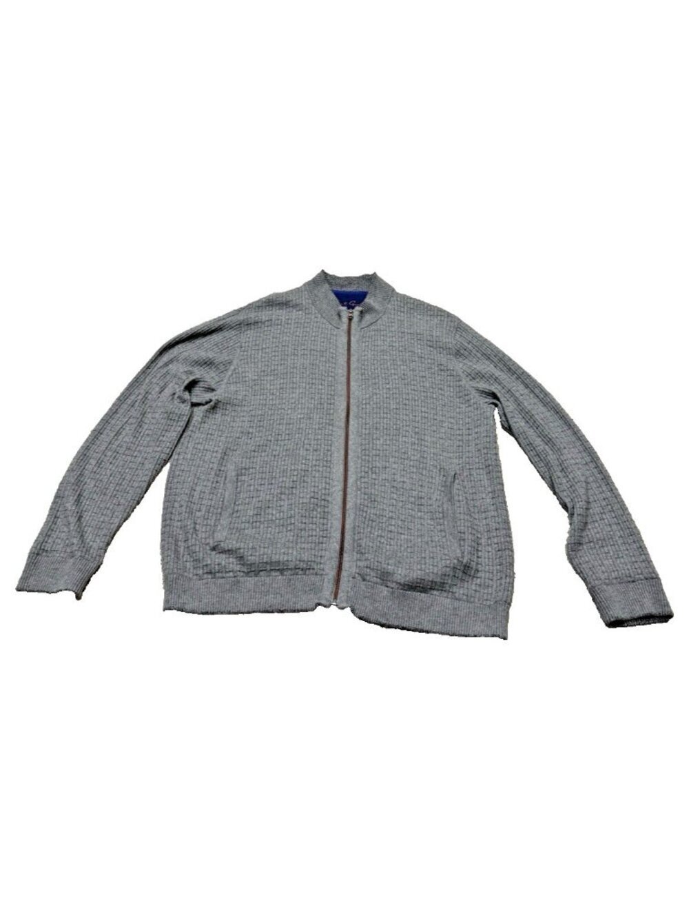 Robert Graham Men's Cardigan Taranto Ribbed Knit Full Zip Sweater Wool Blend 2XL